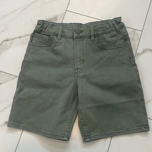 H&M green youth denim shorts